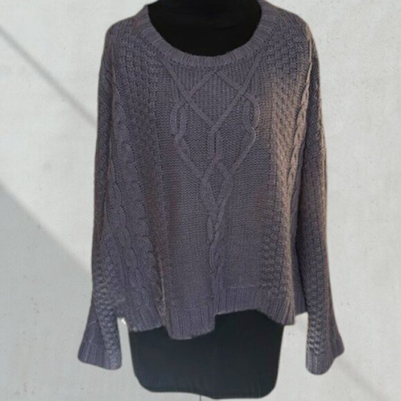 Mudd Dark Gray Cable Knit Sweater XL - Picture 2 of 11